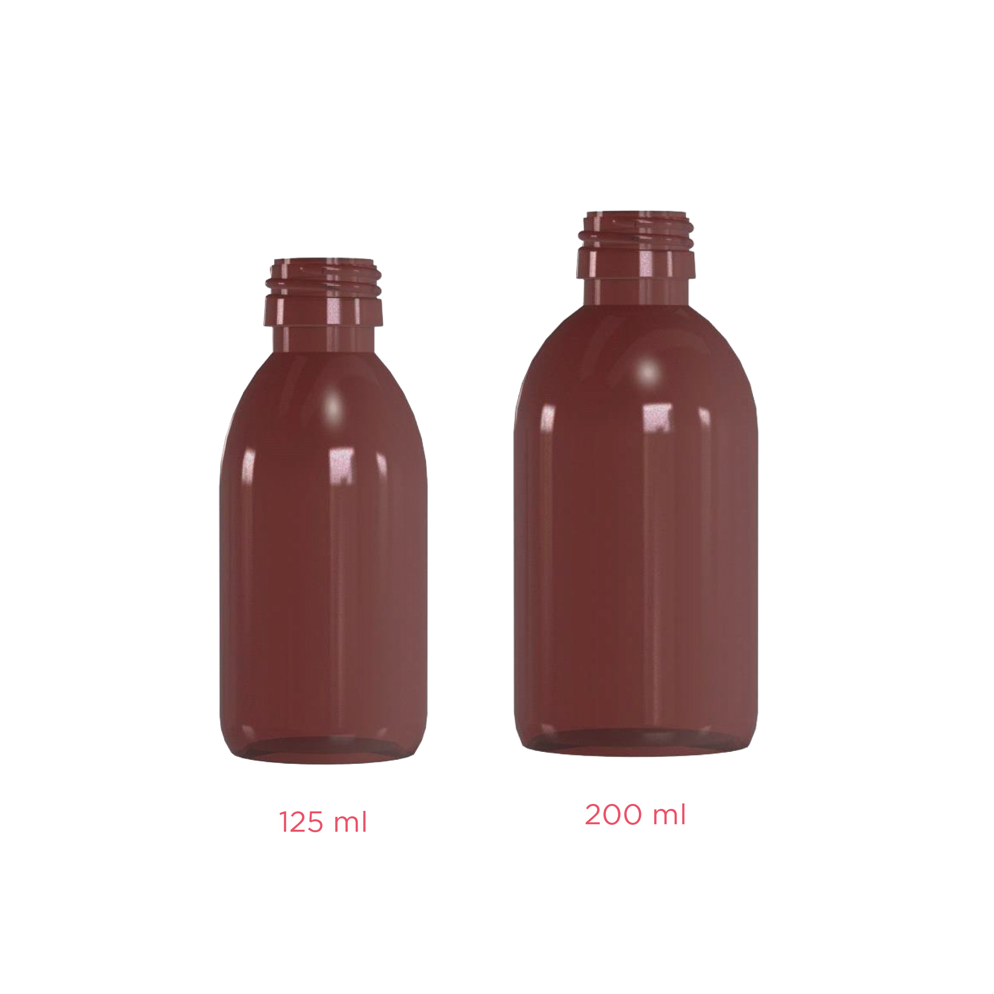 Botella PVC 125ml Ambar